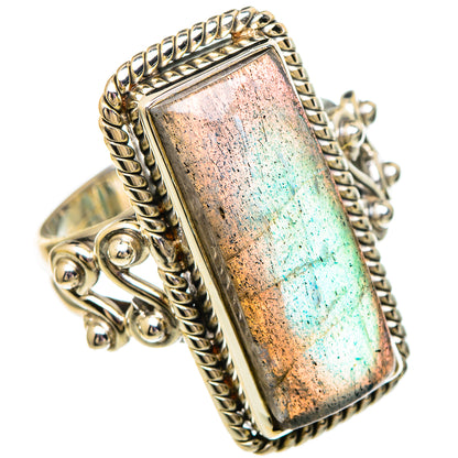Labradorite Rings handcrafted by Ana Silver Co - RING100111