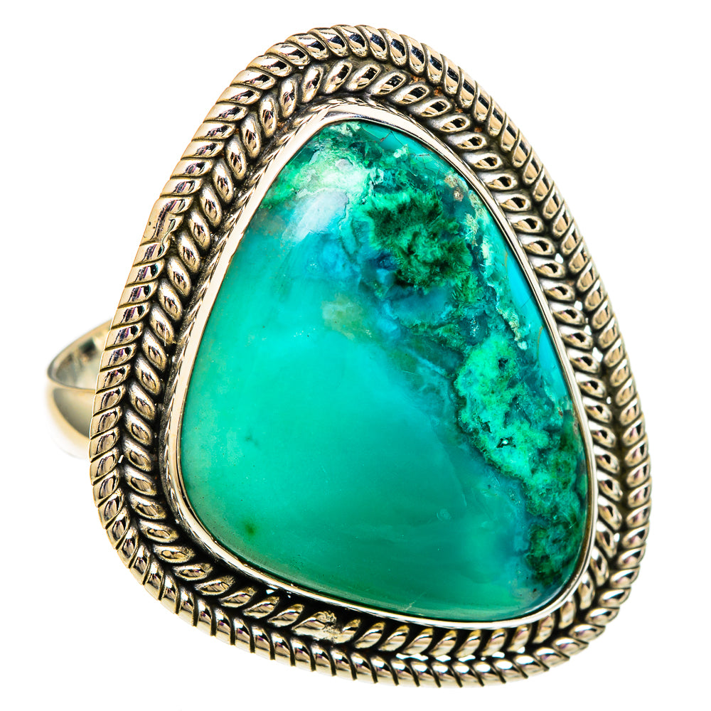 Chrysocolla Rings handcrafted by Ana Silver Co - RING100117