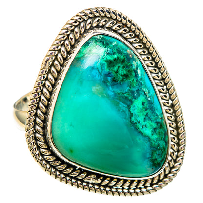 Chrysocolla Rings handcrafted by Ana Silver Co - RING100117