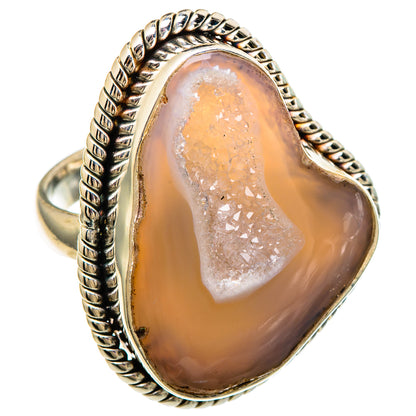 White Geode Slice Rings handcrafted by Ana Silver Co - RING100135