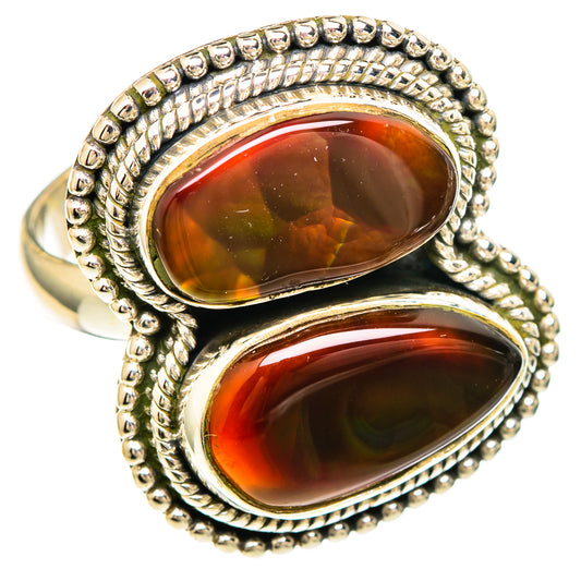 Mexican Fire Agate Rings handcrafted by Ana Silver Co - RING100157