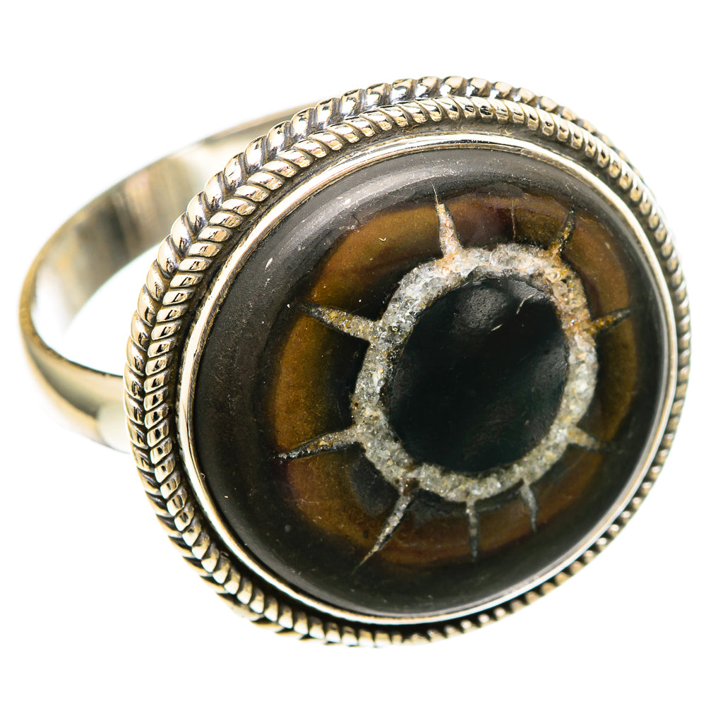 Septarian Geode Rings handcrafted by Ana Silver Co - RING100159