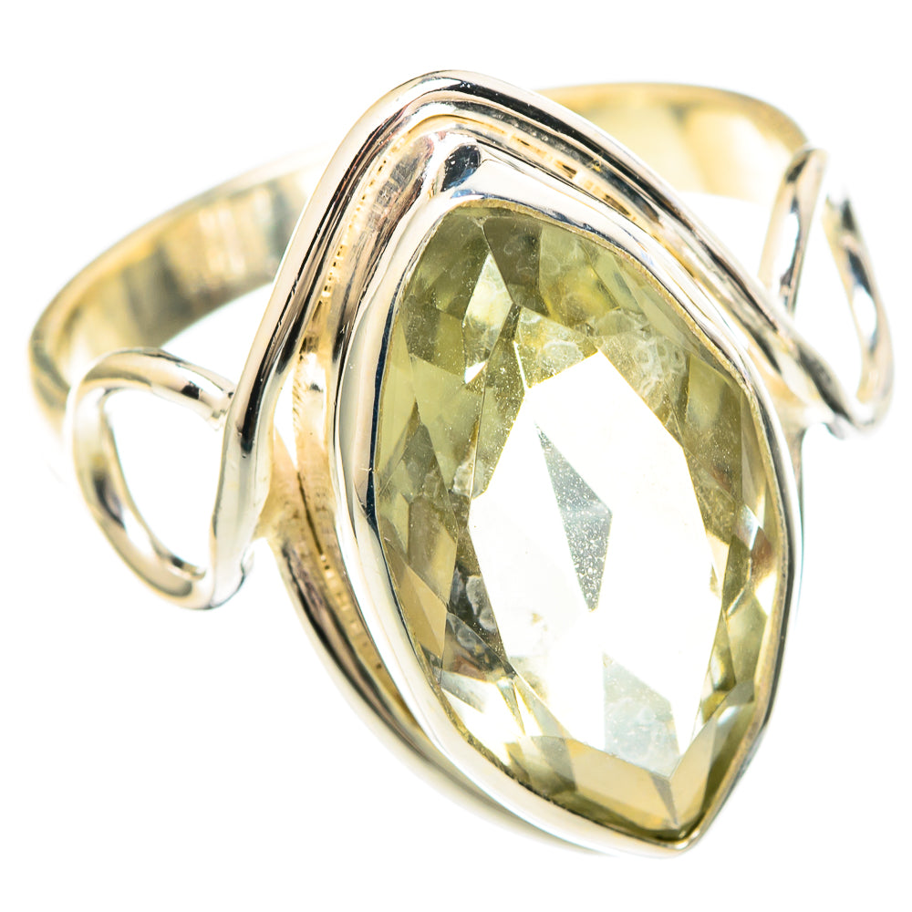 Green Amethyst Rings handcrafted by Ana Silver Co - RING100177