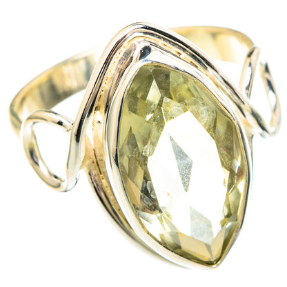 Green Amethyst Rings handcrafted by Ana Silver Co - RING100177