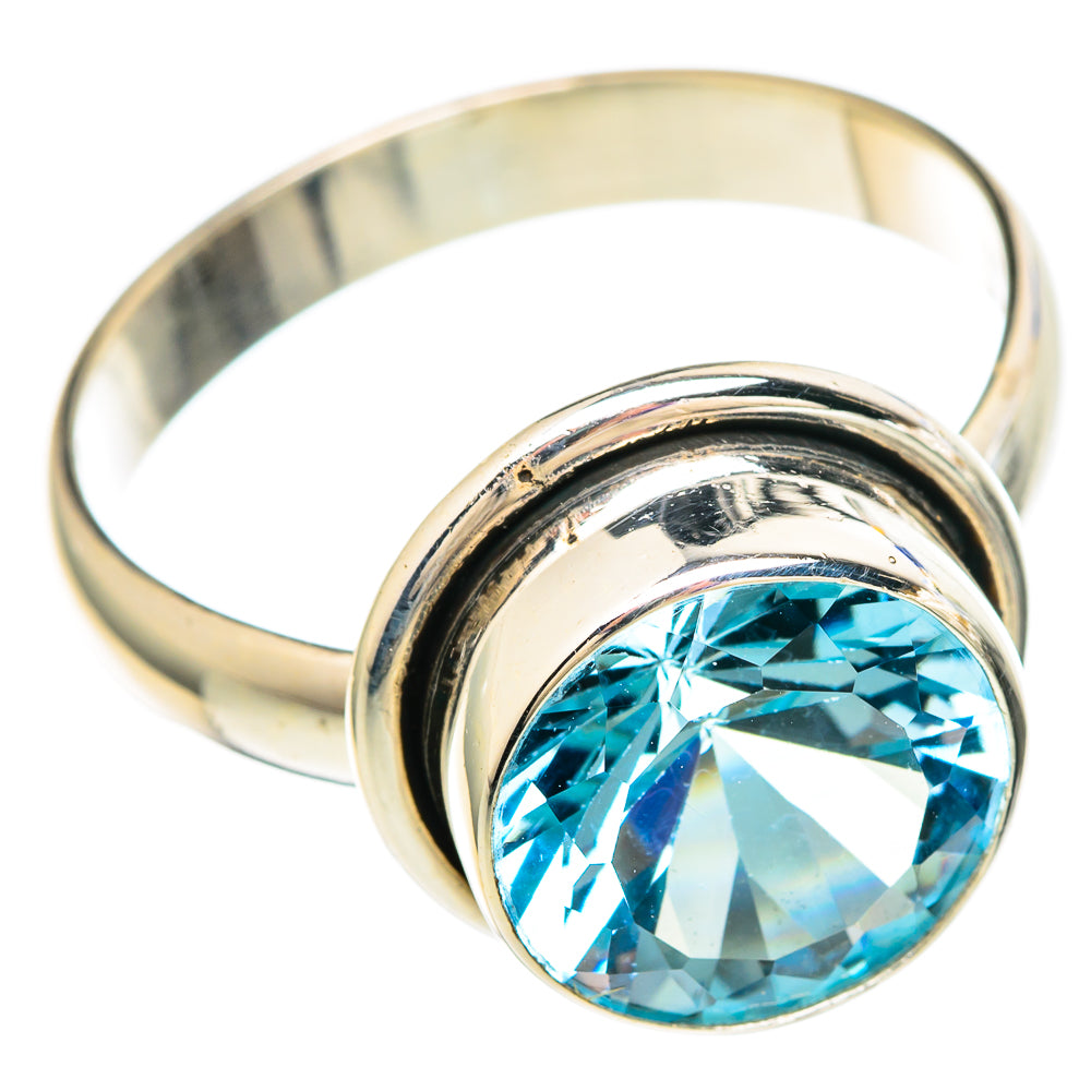 Blue Topaz Rings handcrafted by Ana Silver Co - RING100205 - Photo 2