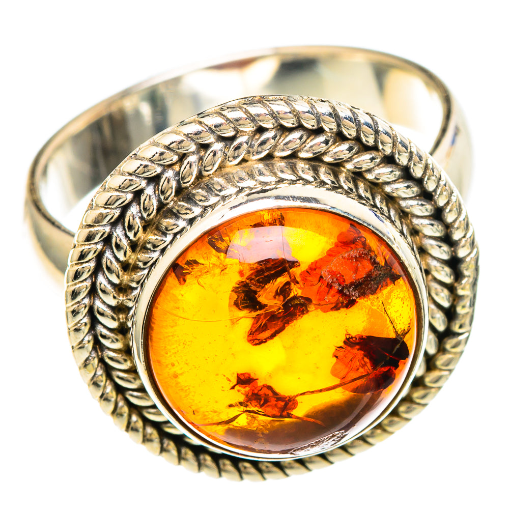 Baltic Amber Rings handcrafted by Ana Silver Co - RING100219