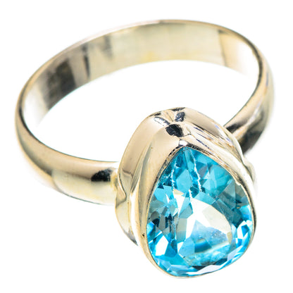 Blue Topaz Rings handcrafted by Ana Silver Co - RING100236