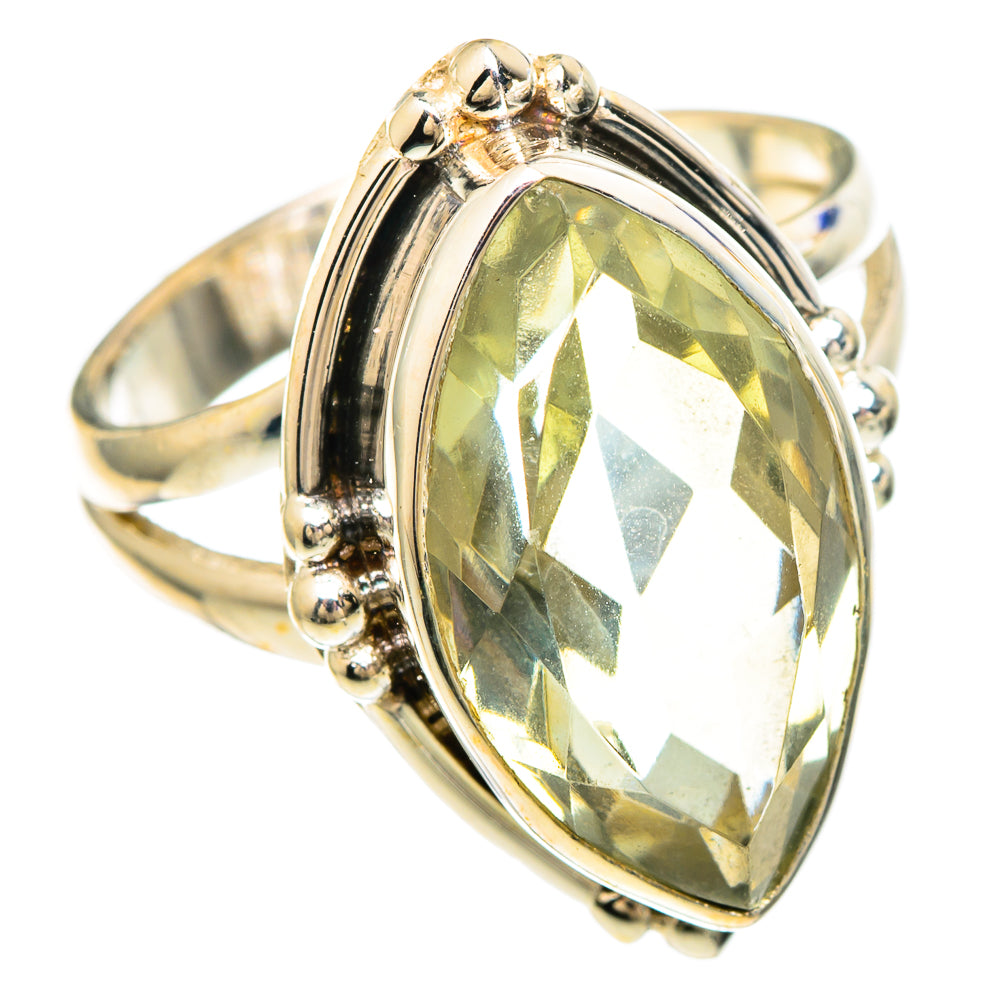 Green Amethyst Rings handcrafted by Ana Silver Co - RING100241