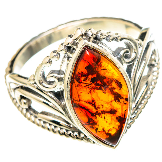 Baltic Amber Rings handcrafted by Ana Silver Co - RING100248
