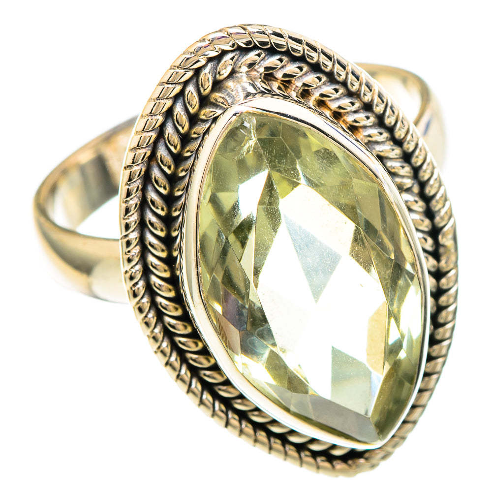 Green Amethyst Rings handcrafted by Ana Silver Co - RING100263