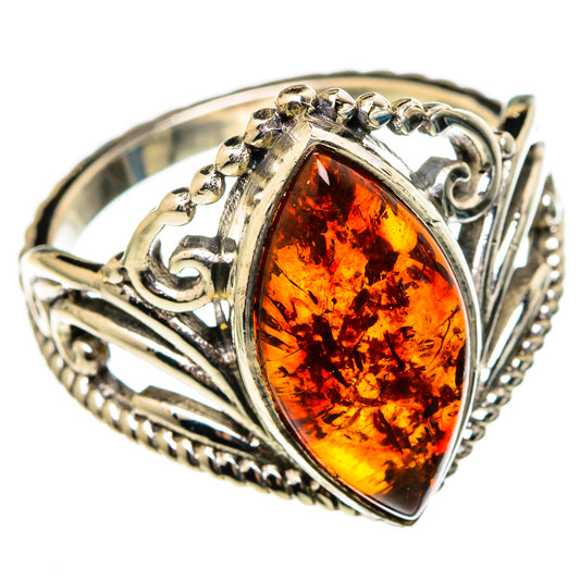 Baltic Amber Rings handcrafted by Ana Silver Co - RING100298