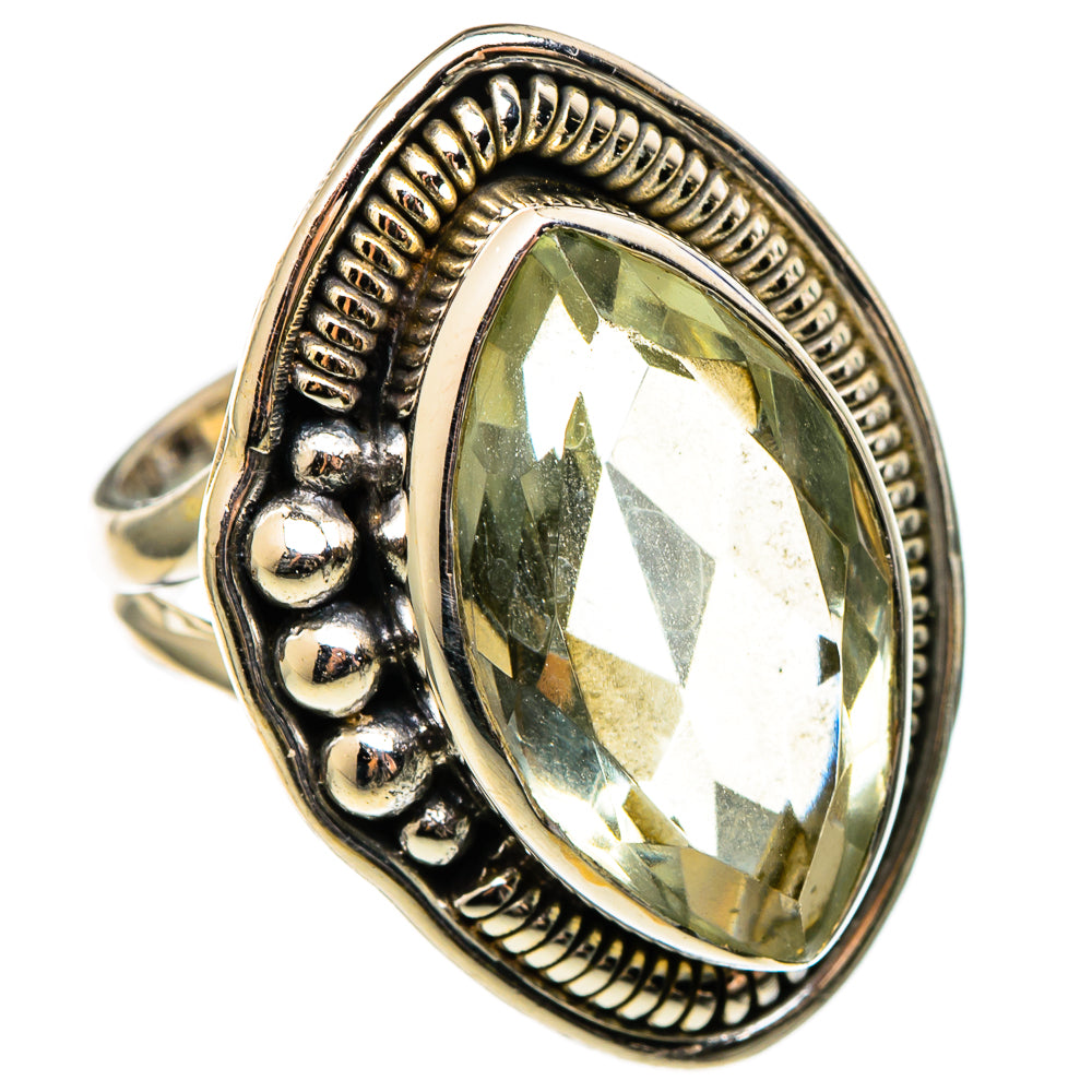 Green Amethyst Rings handcrafted by Ana Silver Co - RING100300