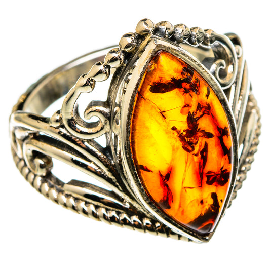 Baltic Amber Rings handcrafted by Ana Silver Co - RING100316