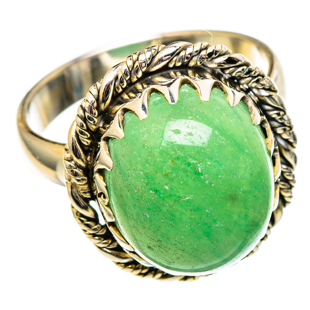 Green Aventurine Rings handcrafted by Ana Silver Co - RING100325