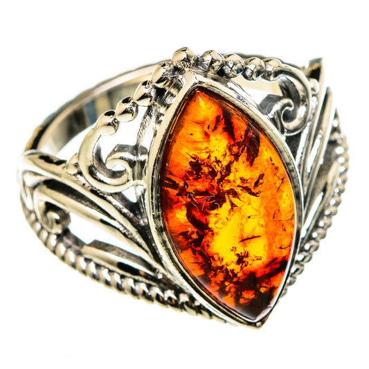 Baltic Amber Rings handcrafted by Ana Silver Co - RING100330