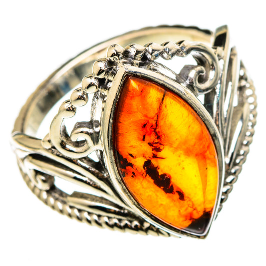 Baltic Amber Rings handcrafted by Ana Silver Co - RING100340