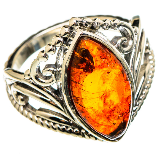 Baltic Amber Rings handcrafted by Ana Silver Co - RING100348