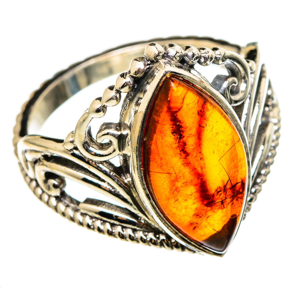 Baltic Amber Rings handcrafted by Ana Silver Co - RING100356