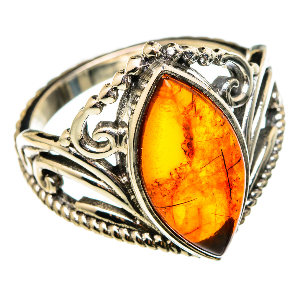 Baltic Amber Rings handcrafted by Ana Silver Co - RING100364