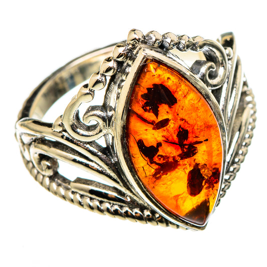 Baltic Amber Rings handcrafted by Ana Silver Co - RING100380