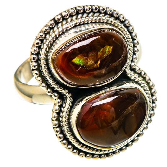 Mexican Fire Agate Rings handcrafted by Ana Silver Co - RING100399