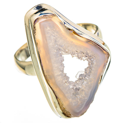 White Geode Slice Rings handcrafted by Ana Silver Co - RING100434