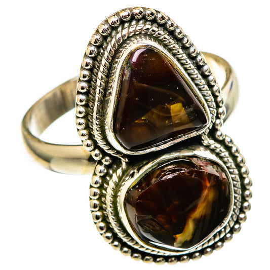 Mexican Fire Agate Rings handcrafted by Ana Silver Co - RING100457
