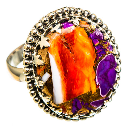 Spiny Oyster Turquoise Rings handcrafted by Ana Silver Co - RING100479