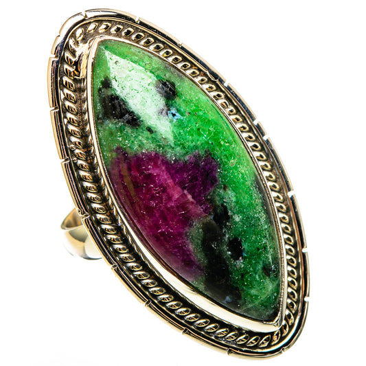 Ruby Zoisite Rings handcrafted by Ana Silver Co - RING100485