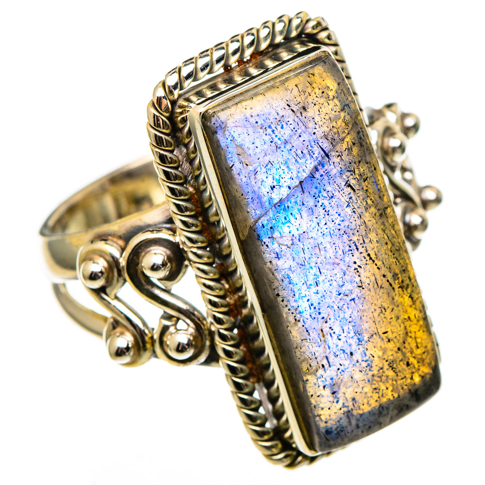 Labradorite Rings handcrafted by Ana Silver Co - RING100496