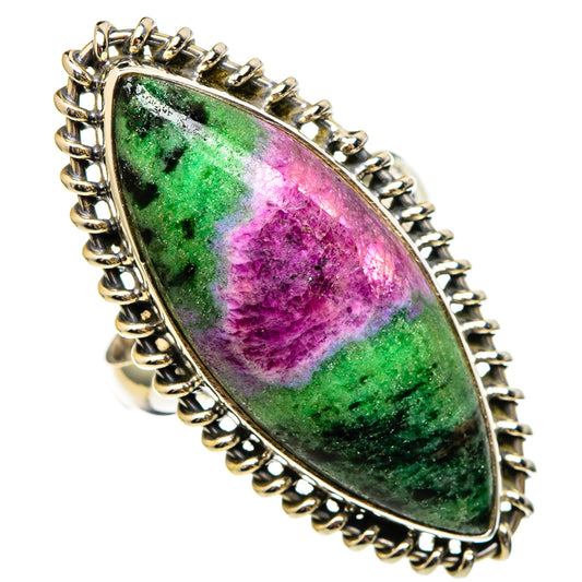 Ruby Zoisite Rings handcrafted by Ana Silver Co - RING100500