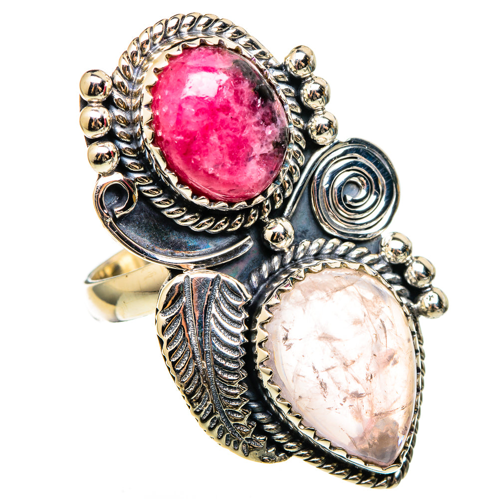 Rose Quartz Rings handcrafted by Ana Silver Co - RING100504