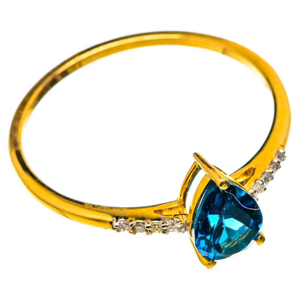 London Blue Topaz Rings handcrafted by Ana Silver Co - RING100509