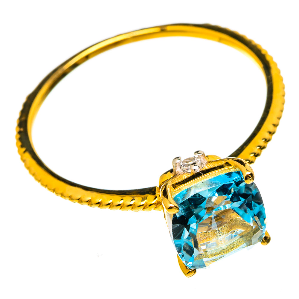 Blue Topaz Rings handcrafted by Ana Silver Co - RING100513 - Photo 2