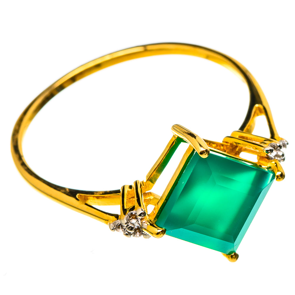 Green Onyx Rings handcrafted by Ana Silver Co - RING100516 - Photo 2