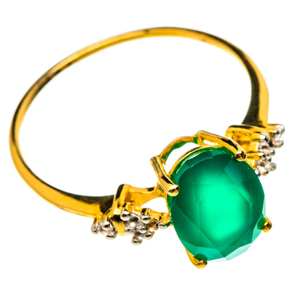 Green Onyx Rings handcrafted by Ana Silver Co - RING100517 - Photo 2