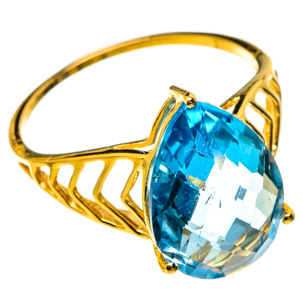 Blue Topaz Rings handcrafted by Ana Silver Co - RING100521