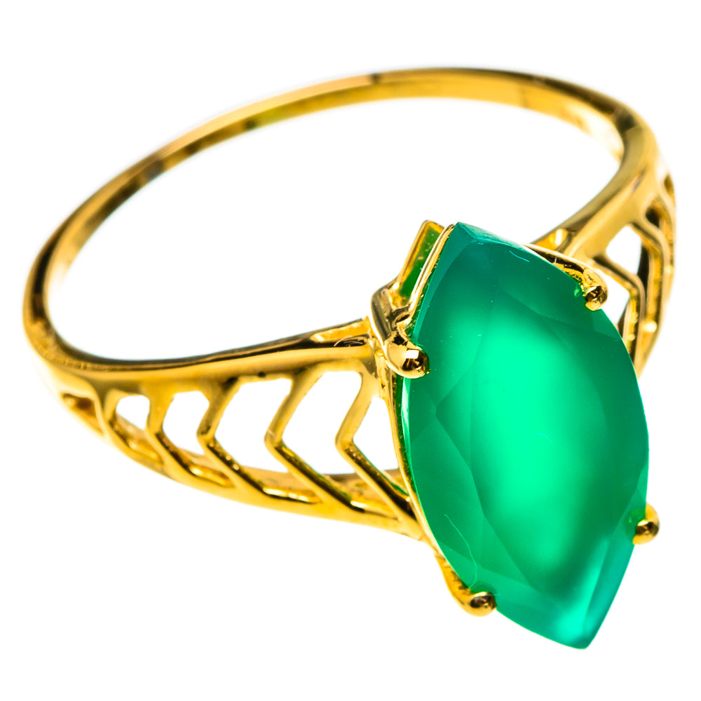 Green Onyx Rings handcrafted by Ana Silver Co - RING100522