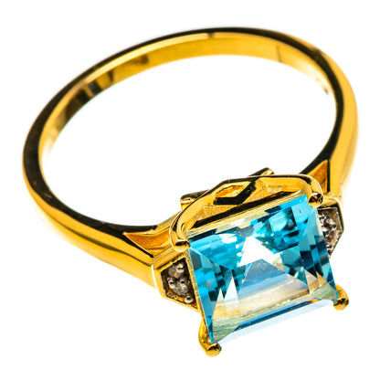 Blue Topaz Rings handcrafted by Ana Silver Co - RING100533