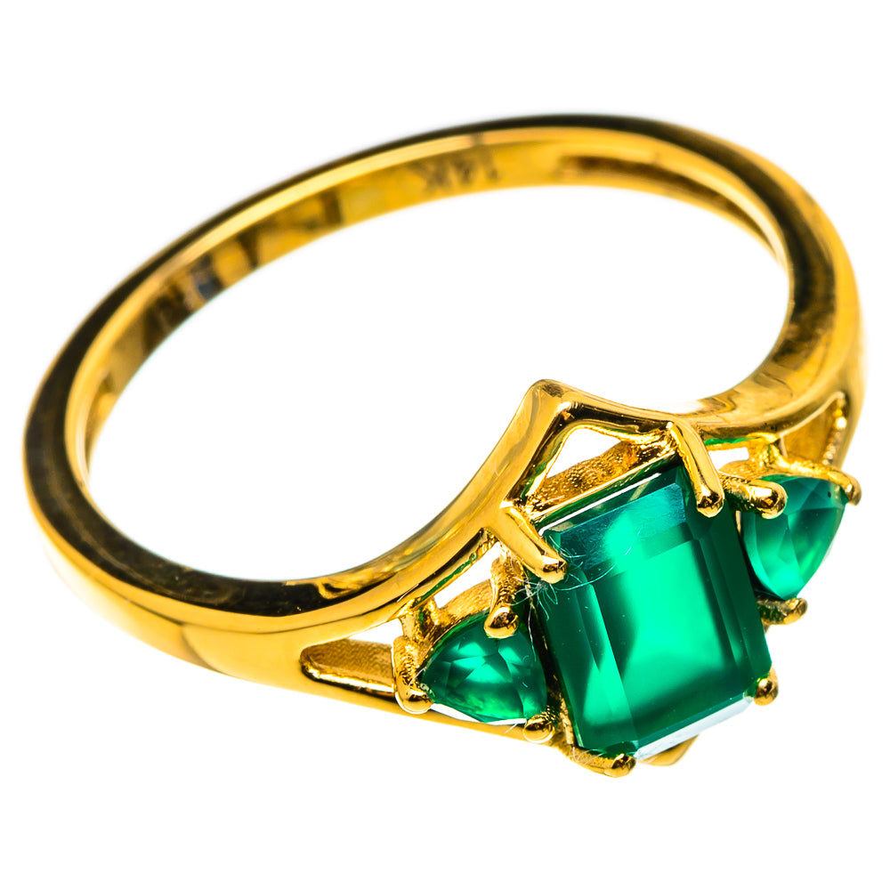 Green Onyx Rings handcrafted by Ana Silver Co - RING100540 - Photo 2