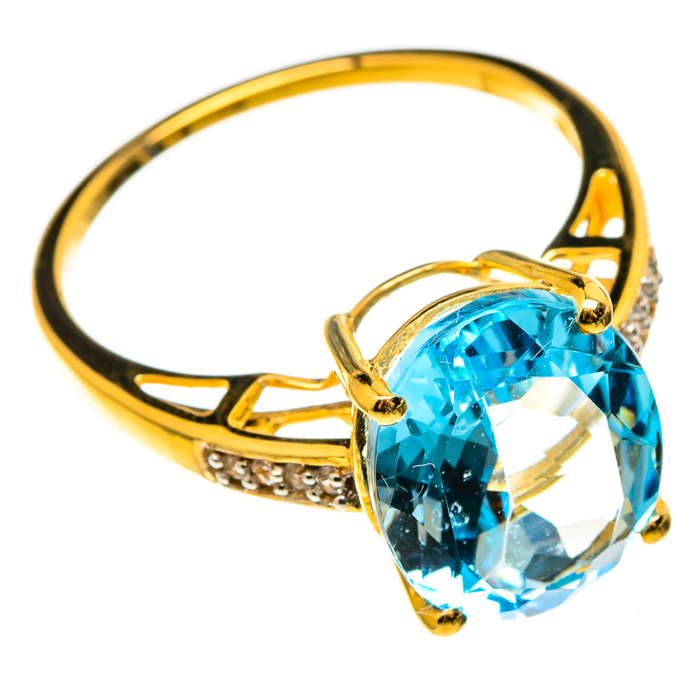 Blue Topaz Rings handcrafted by Ana Silver Co - RING100545