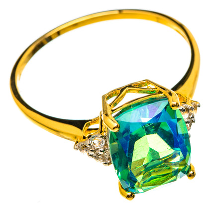 Peacock Doublet Quartz Rings handcrafted by Ana Silver Co - RING100549 - Photo 2