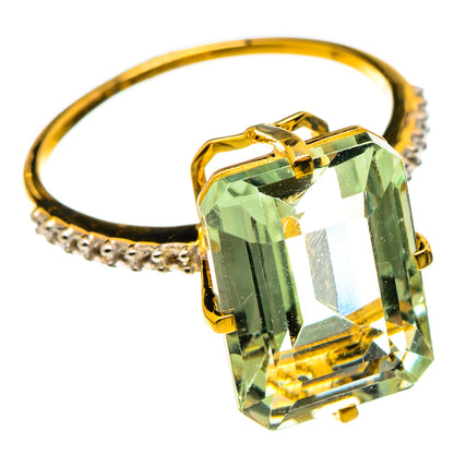 Green Amethyst Rings handcrafted by Ana Silver Co - RING100551