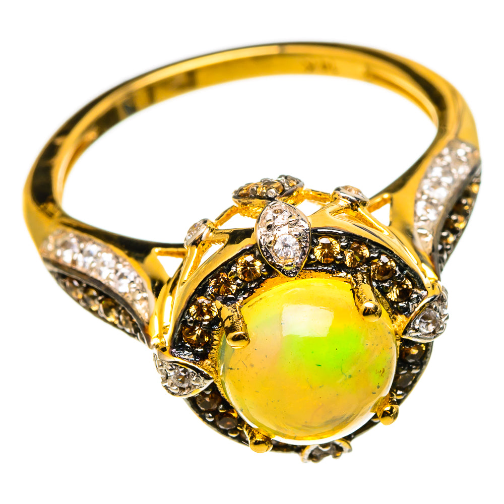 Ethiopian Opal Rings handcrafted by Ana Silver Co - RING100562 - Photo 2