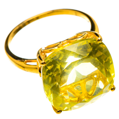 Green Gold Quartz Rings handcrafted by Ana Silver Co - RING100564