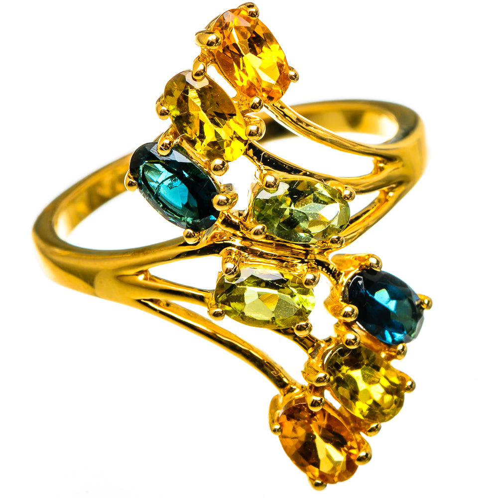 Multi-Colored Sapphire Rings handcrafted by Ana Silver Co - RING100567
