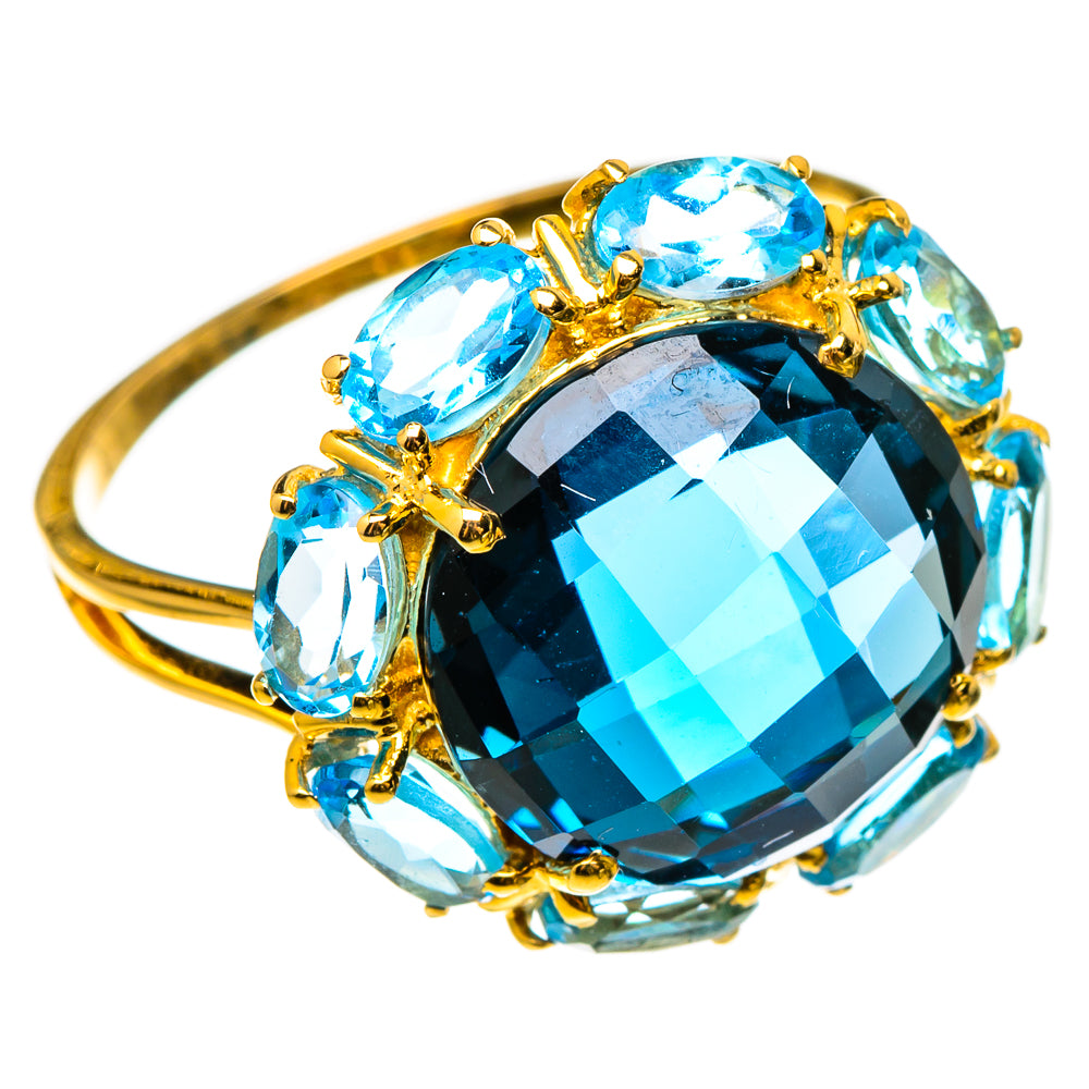London Blue Topaz Rings handcrafted by Ana Silver Co - RING100569