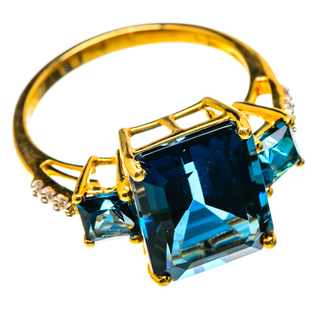 London Blue Topaz Rings handcrafted by Ana Silver Co - RING100570