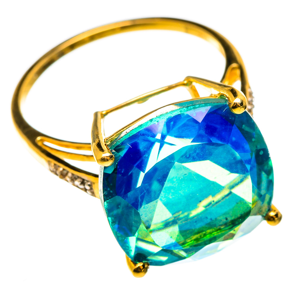 Peacock Doublet Quartz Rings handcrafted by Ana Silver Co - RING100571 - Photo 2