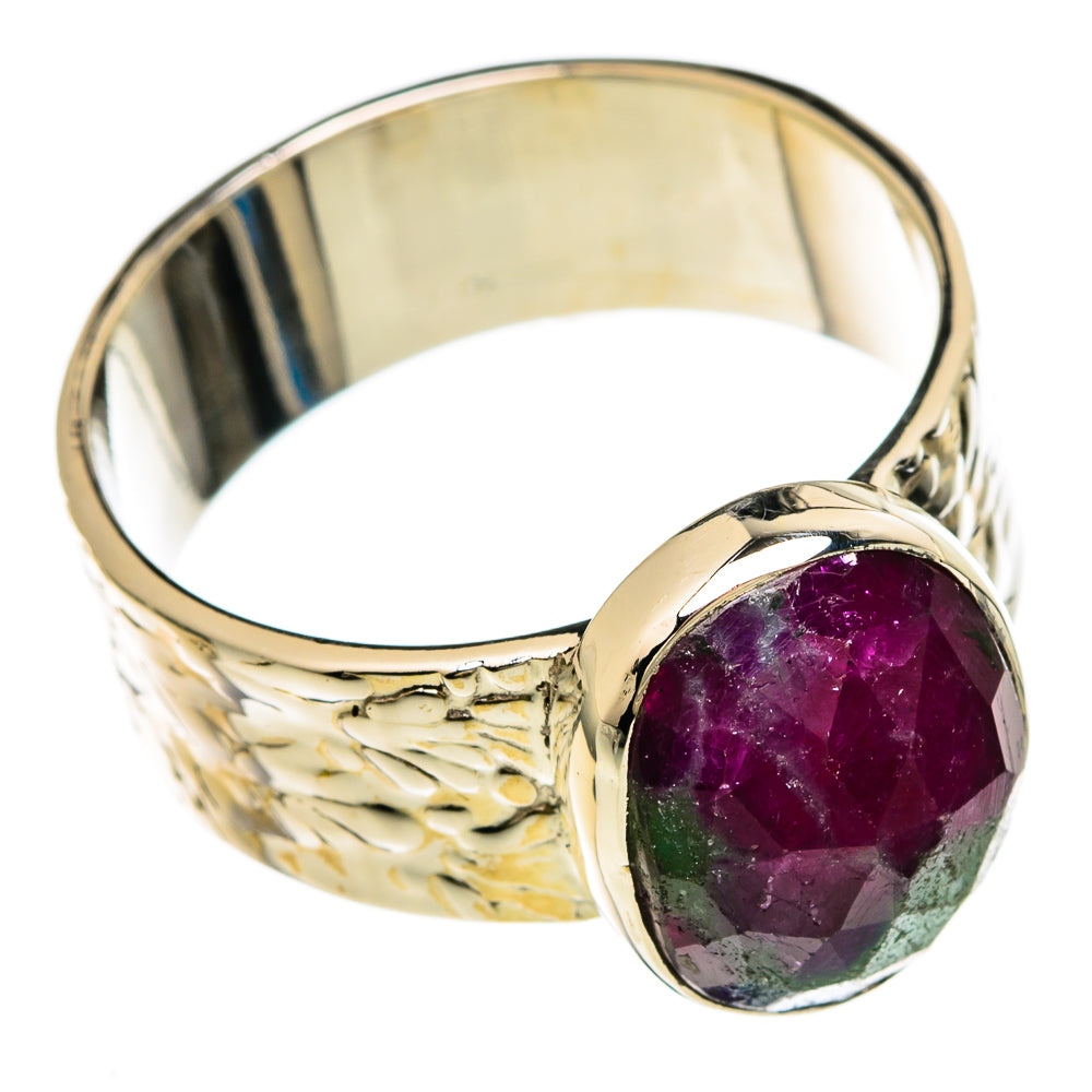 Ruby Zoisite Rings handcrafted by Ana Silver Co - RING100598